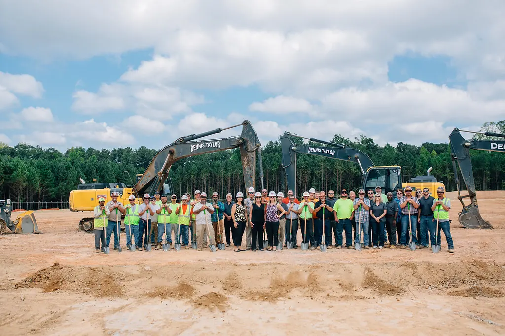 The Dennis Taylor crew at a groundbreaking